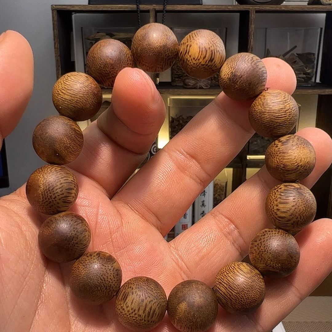 沉香手串13mm圆珠单圈15g