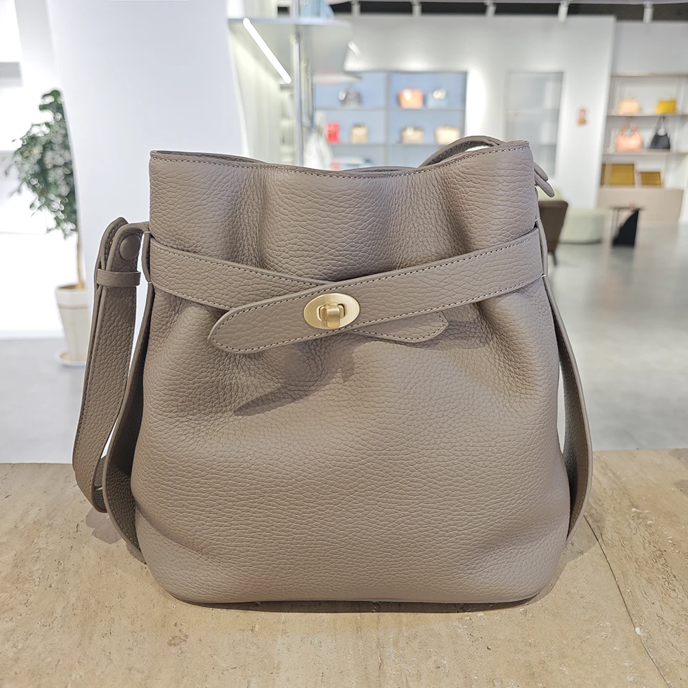 新款时尚私人订制铂金头层牛皮包水桶24C1185/铂金24C1259