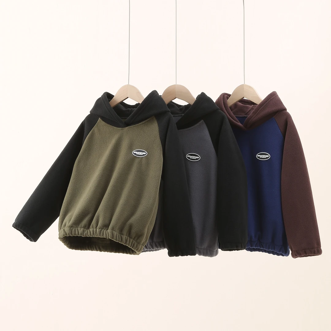 门店26&9！原单品质，A类面料/抗静电摇粒绒连帽儿童卫衣C19612