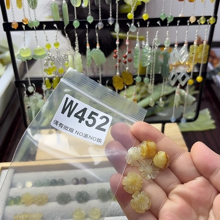 蛇纹石玉合金发饰甘*