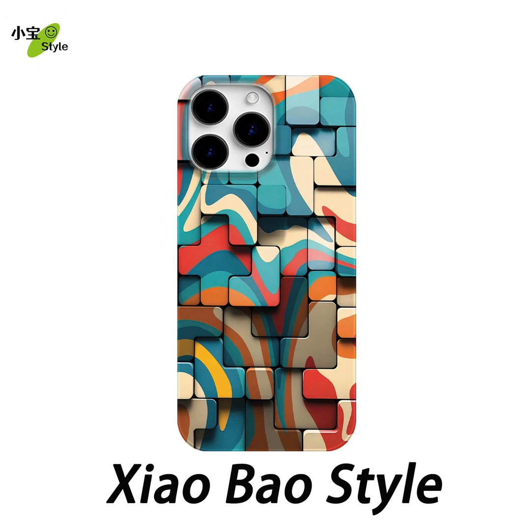 彩色方块适用苹果16promax手机壳15pro个性14/13pro小众12p创意11