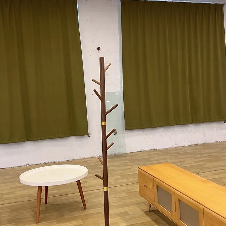 北美福利黑胡桃木衣帽架不退不换