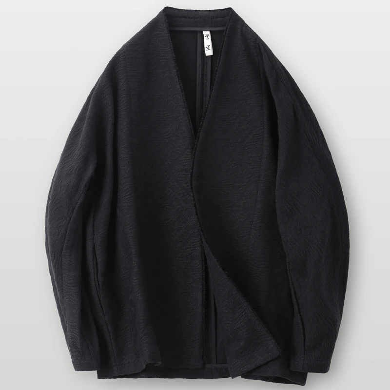 春秋款外套男休闲中国风短款风衣外套男中式复古百搭汉服夹克宽松