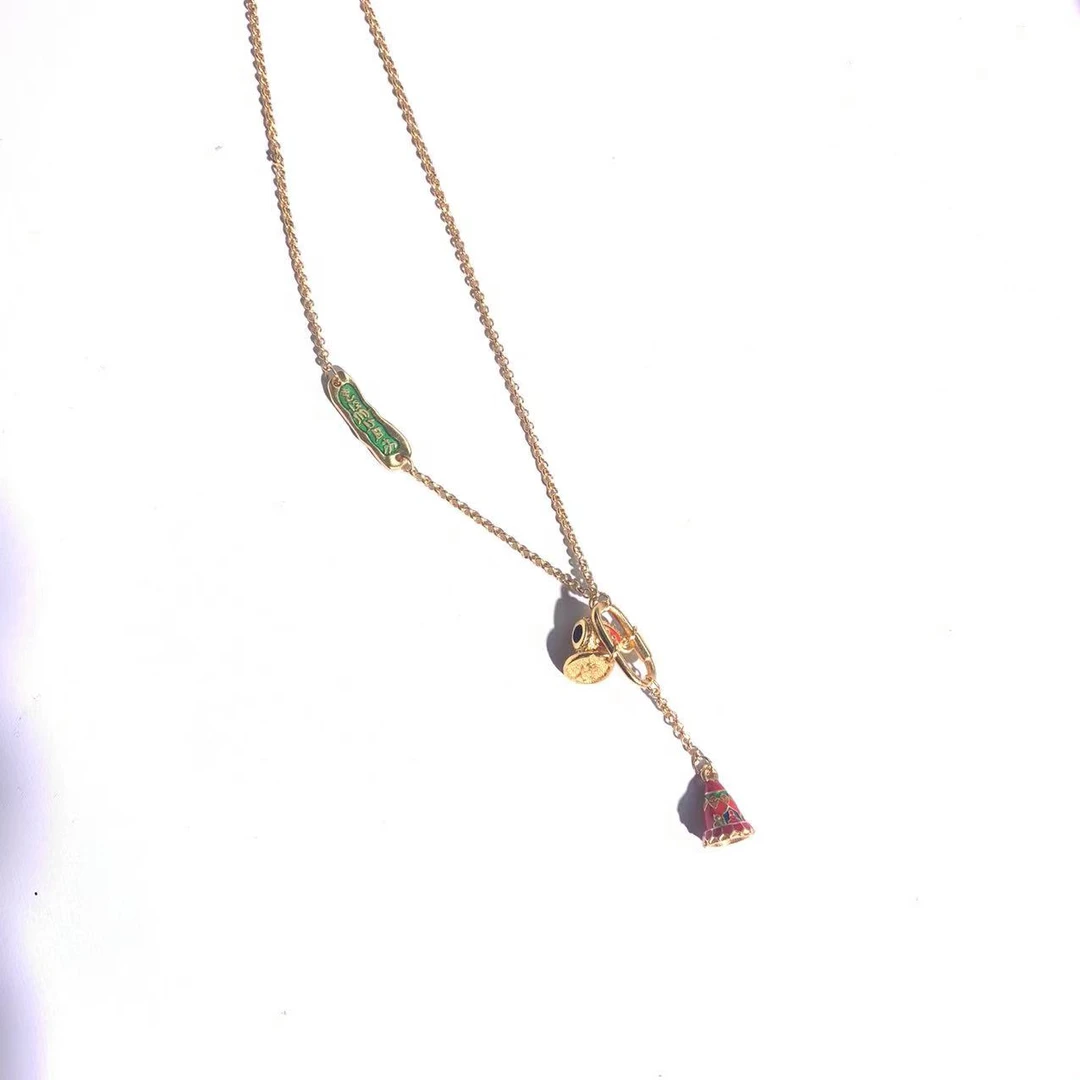 铜合金珐琅项链 万花筒小项链FL1600