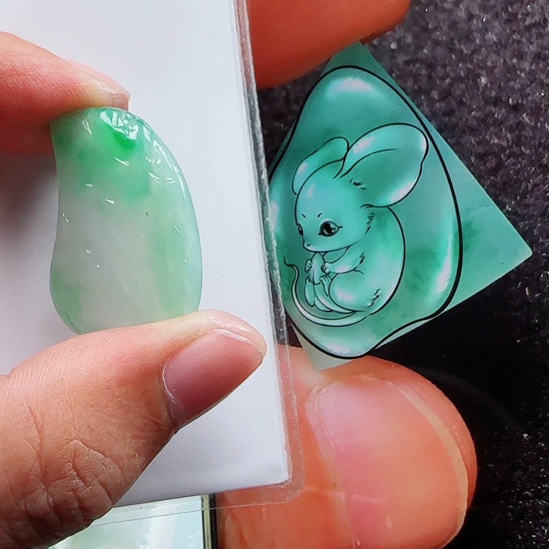 定制翡翠未镶嵌缅甸天然A货翡翠含老师工艺