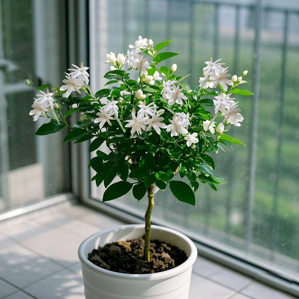 浓香笔尖茉莉花盆栽阳台庭院植物独杆单瓣茉莉花苗大苗绿植