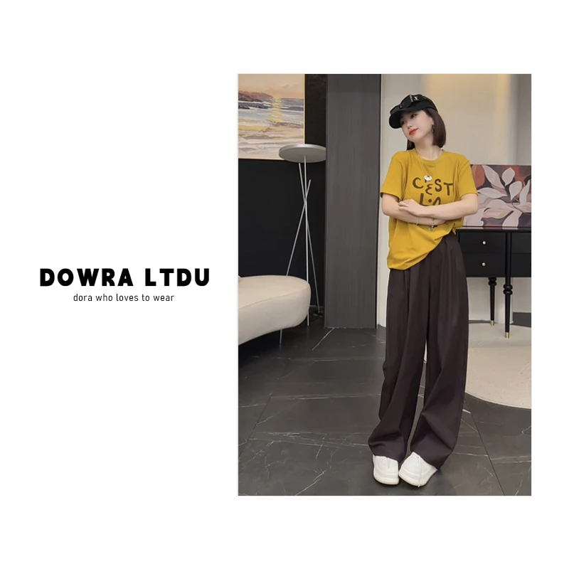 朵拉【自由随性】2025年秋季新款圆领CL百搭短袖T恤女 016-30571