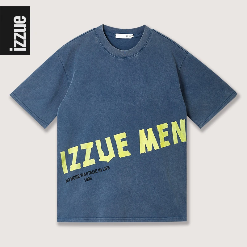 i.t izzue【高端线】黄胶带男女短袖重磅棉圆领春夏T恤宽松印花F