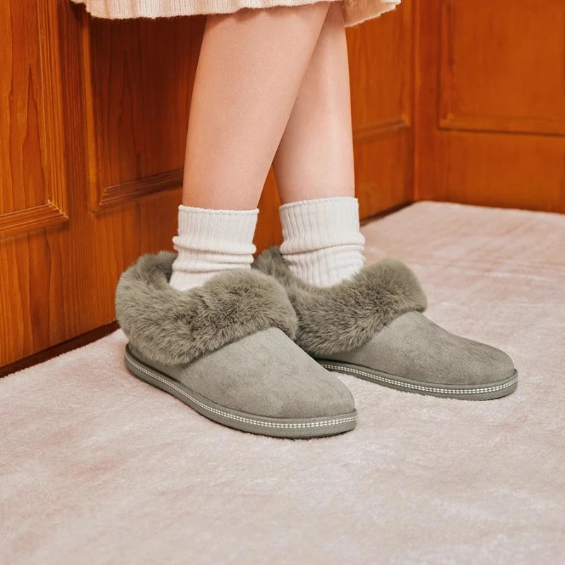 SKECHERS/斯凯奇秋冬新款反皮毛雪地靴加绒保暖短靴百搭轻便女鞋