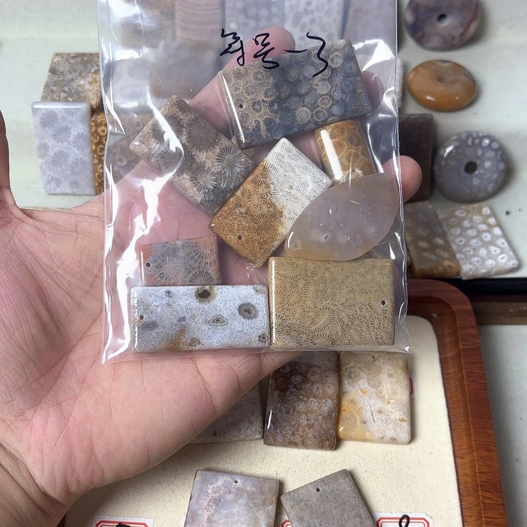 ﹉***硅化玉未镶嵌颈饰