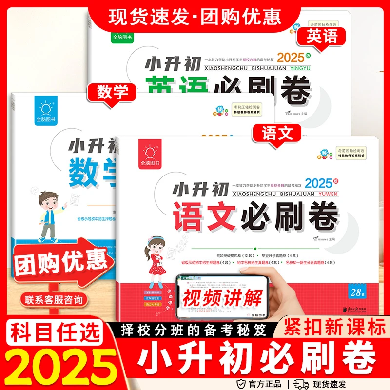 2025小升初必刷卷语文数学英语28套试卷全国通用小学毕业总复习