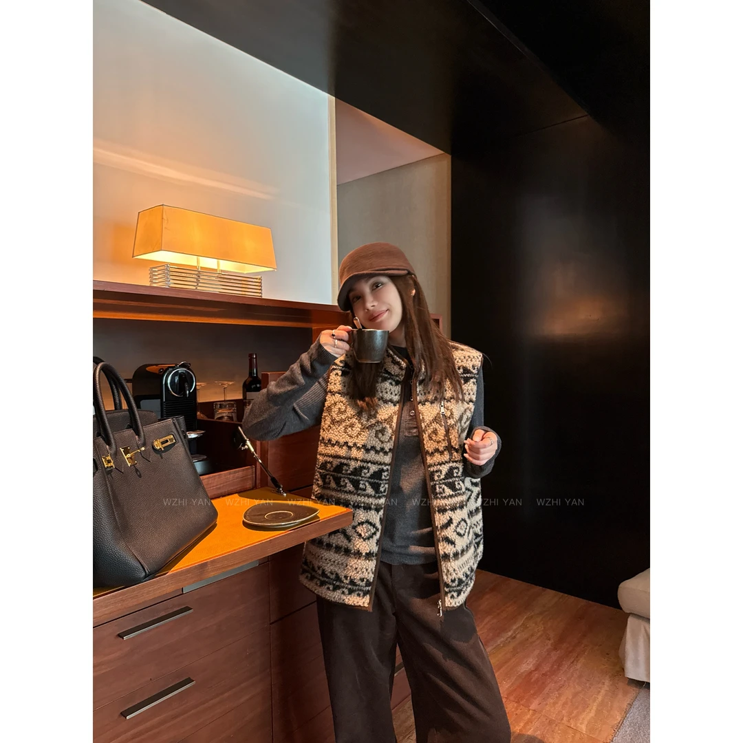 【美院艺术】费尔岛马甲”设计感复古叠穿无袖保暖马甲外套61130