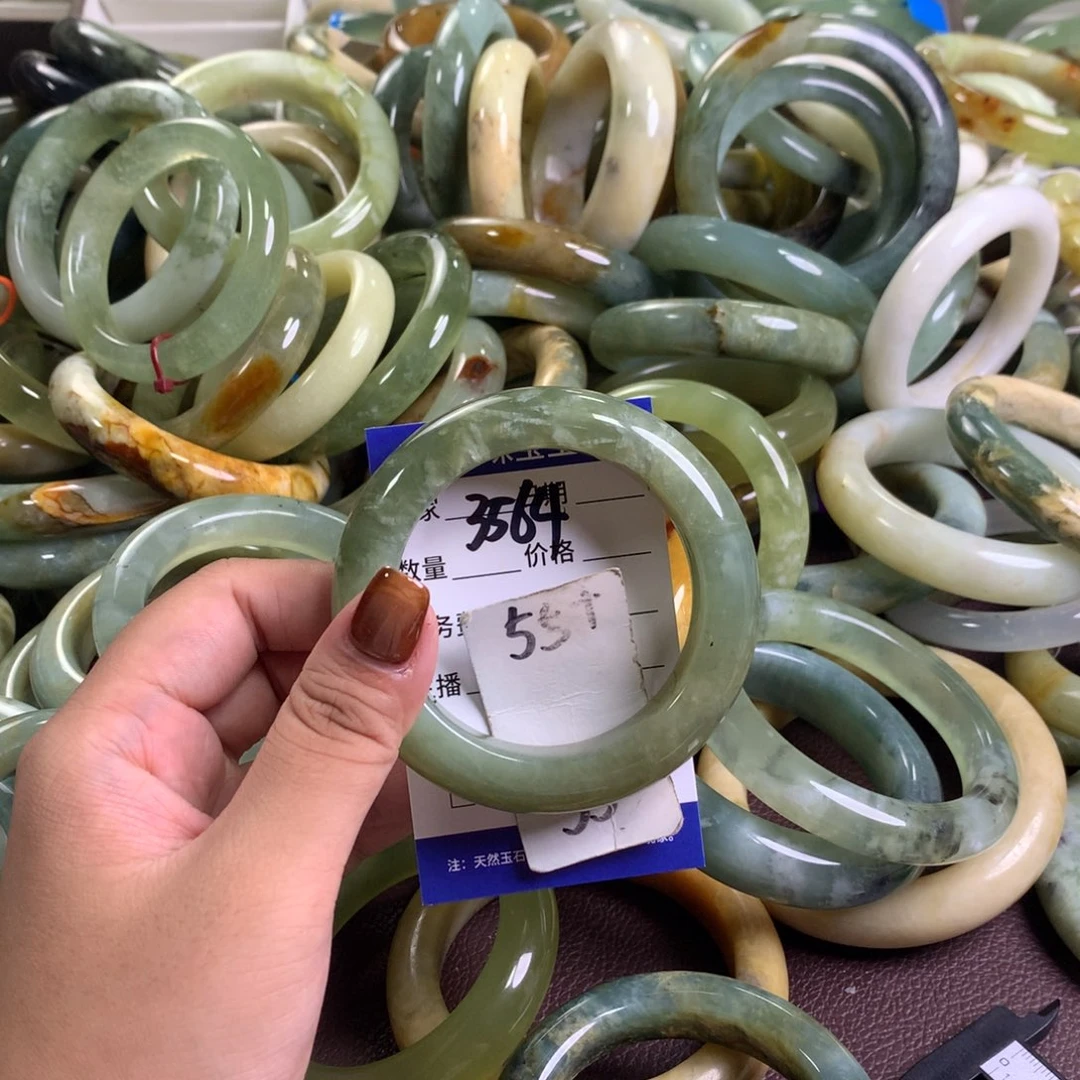 未镶嵌蛇纹石玉手镯3564
