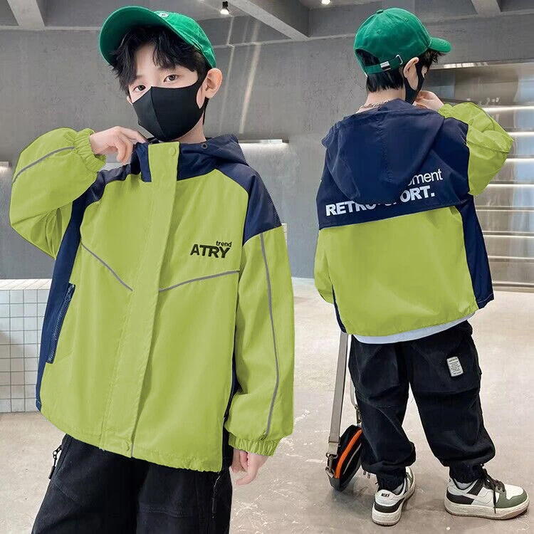 男童外套春秋季儿童风衣2025新款中大童休闲衣服男孩帅气时尚帅气