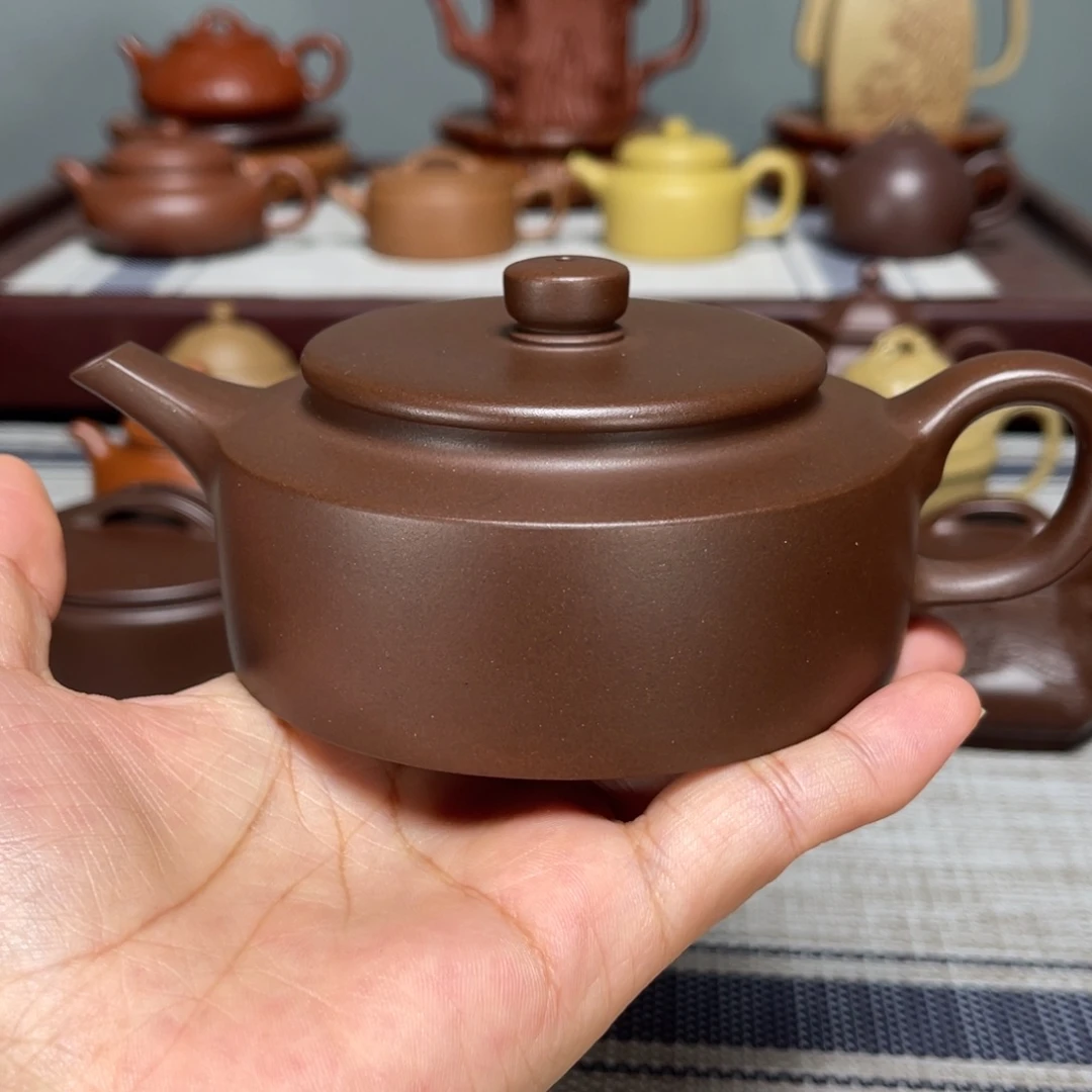 嗖***。茶壶紫砂紫泥周盘200cc