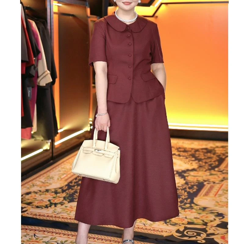 蔓缇蜜丝大码女装胖MM大码遮肉显瘦减龄套装2025夏装新中式国风