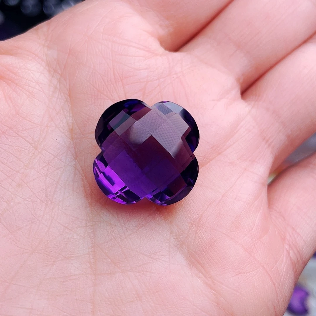未镶嵌珠宝半成品紫晶天然保真