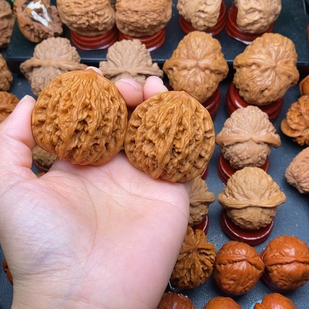 把件文玩核桃45虎头