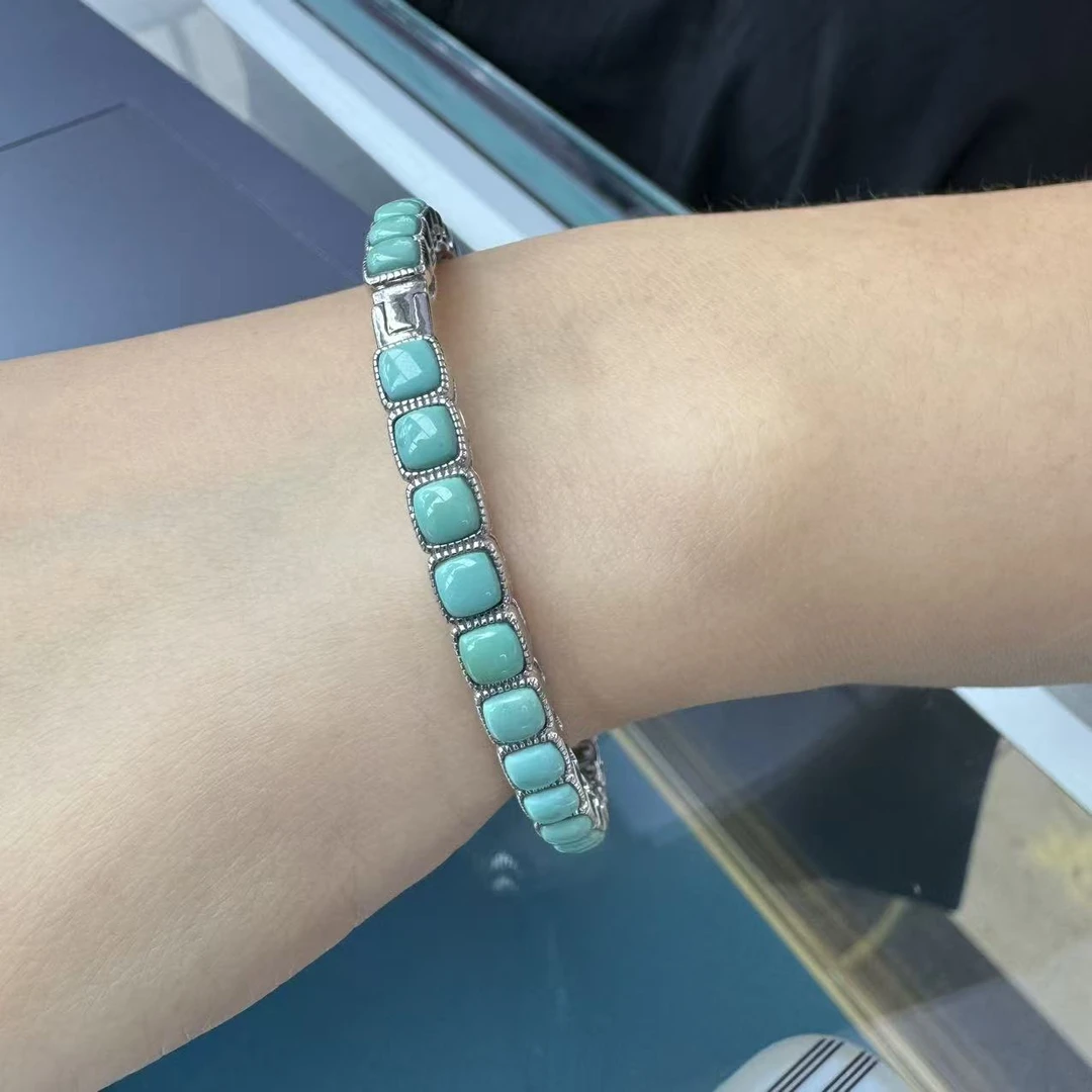 925银手镯 满圈松松S925银底手镯