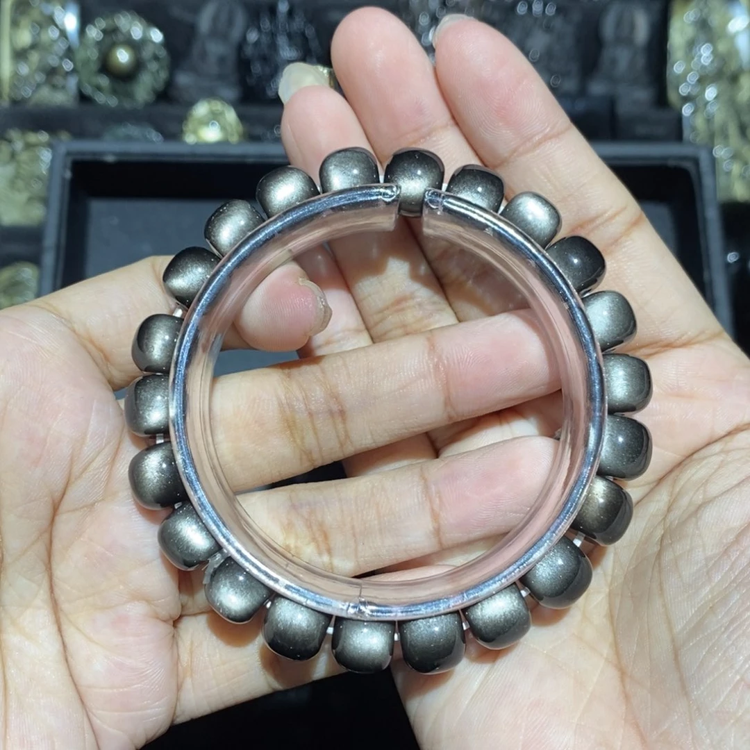 黑曜岩未镶嵌手串冉*
