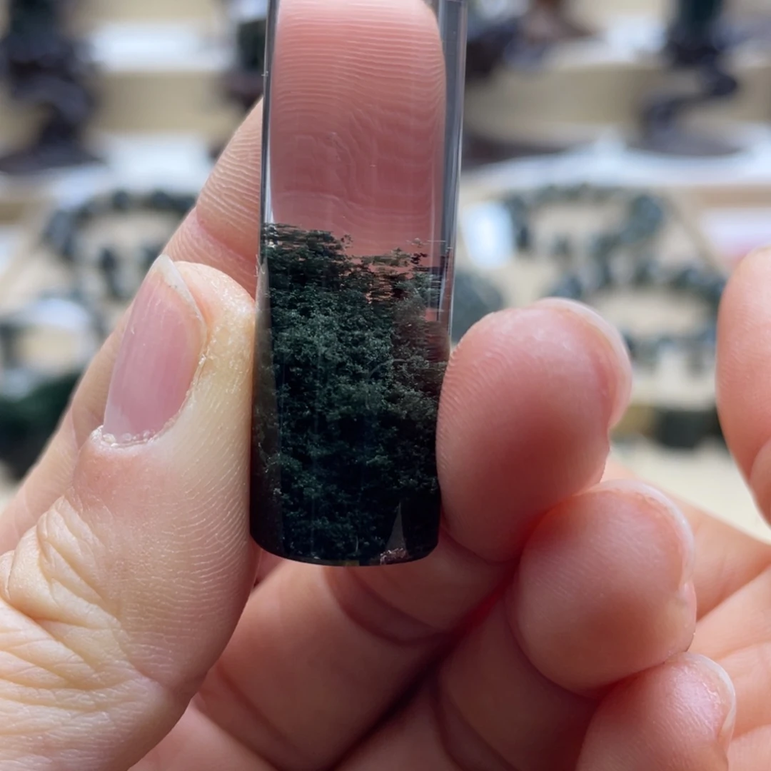 水晶颈饰未镶嵌绿幽灵聚宝盆柱子