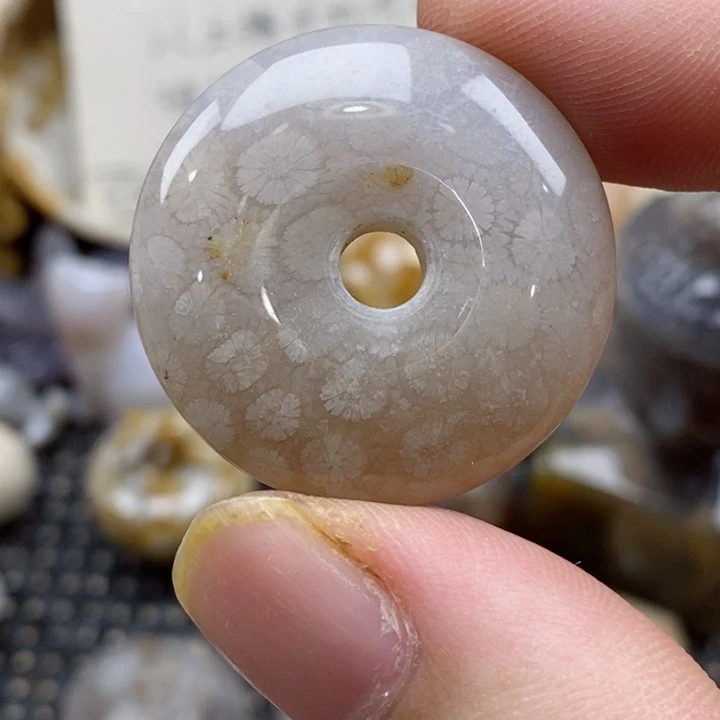 颈饰未镶嵌硅化珊瑚（珊瑚玉）小