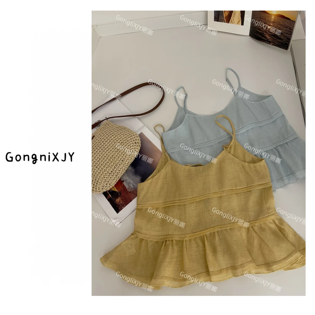 【LINA·GXY】韩版系带小众设计吊带