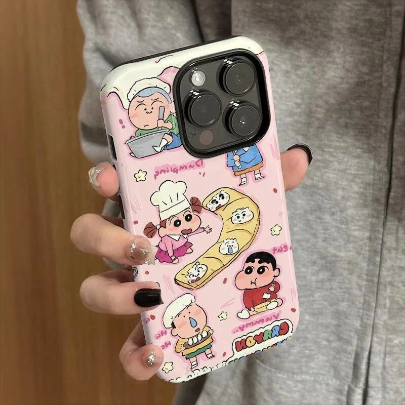 菲林二合一做饭小新适用于苹果16手机壳iphone15华为opop小米vivo