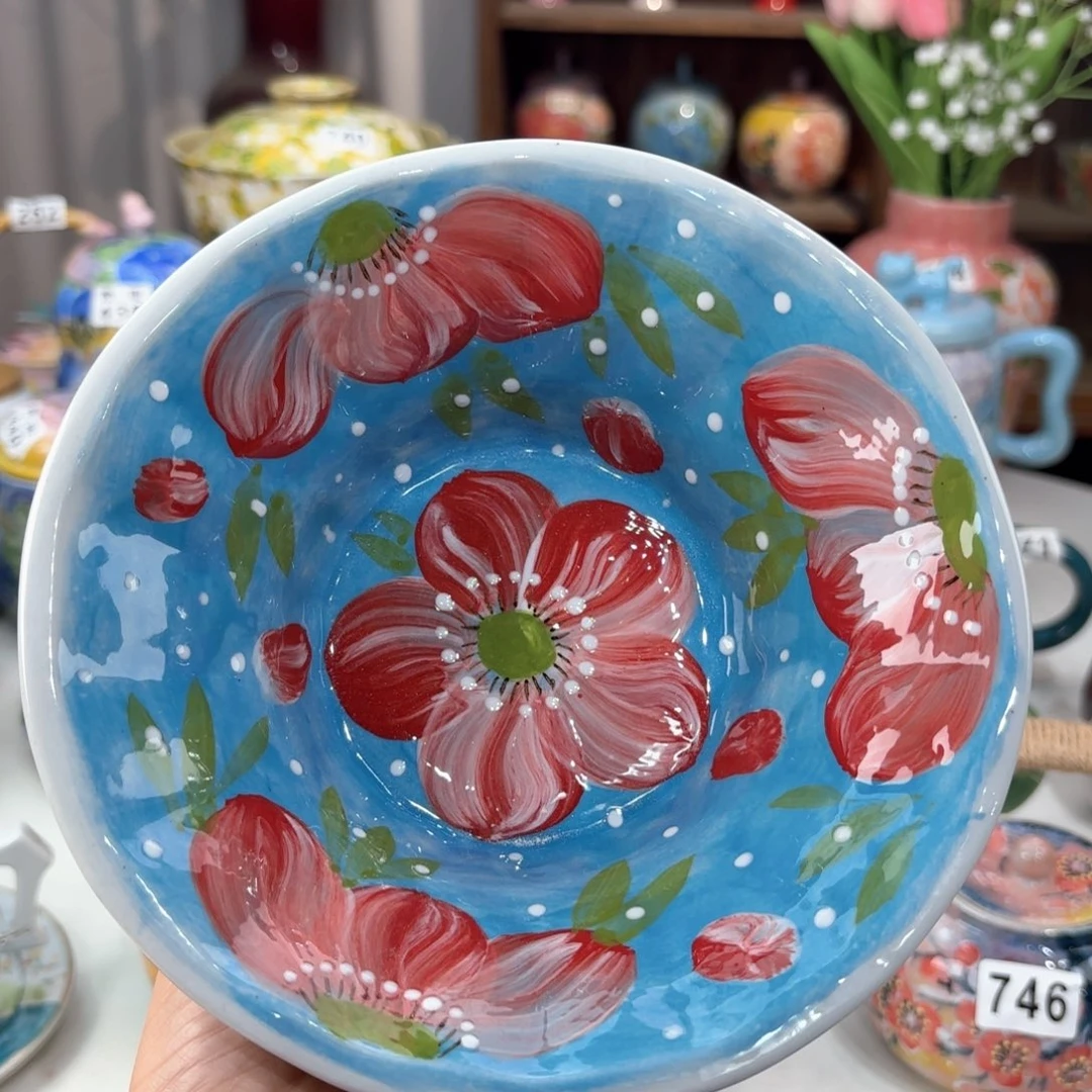 景德镇手绘高温釉下彩陶瓷茶具