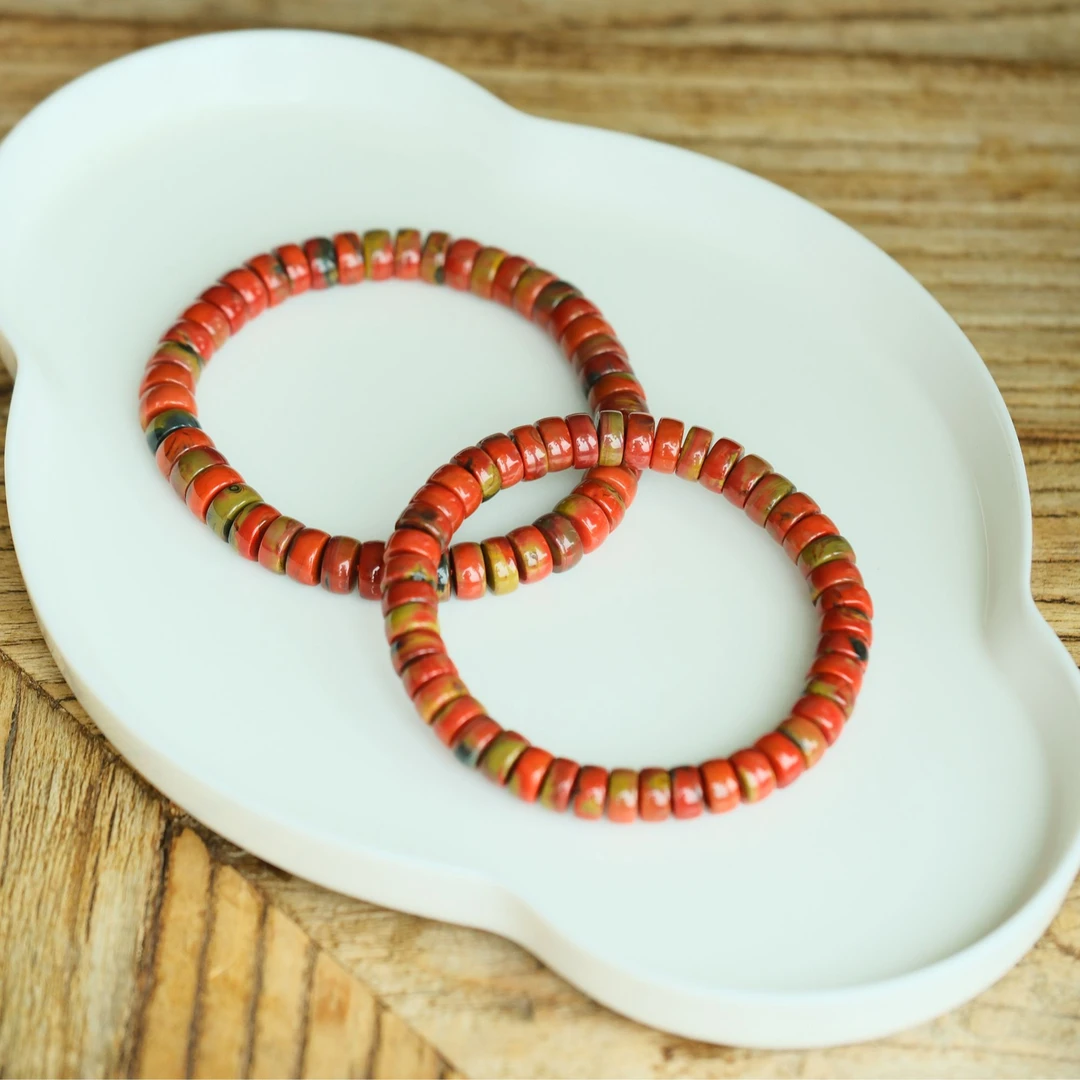 【沐姐珠宝】南红包浆料药片单圈多样性发一3500