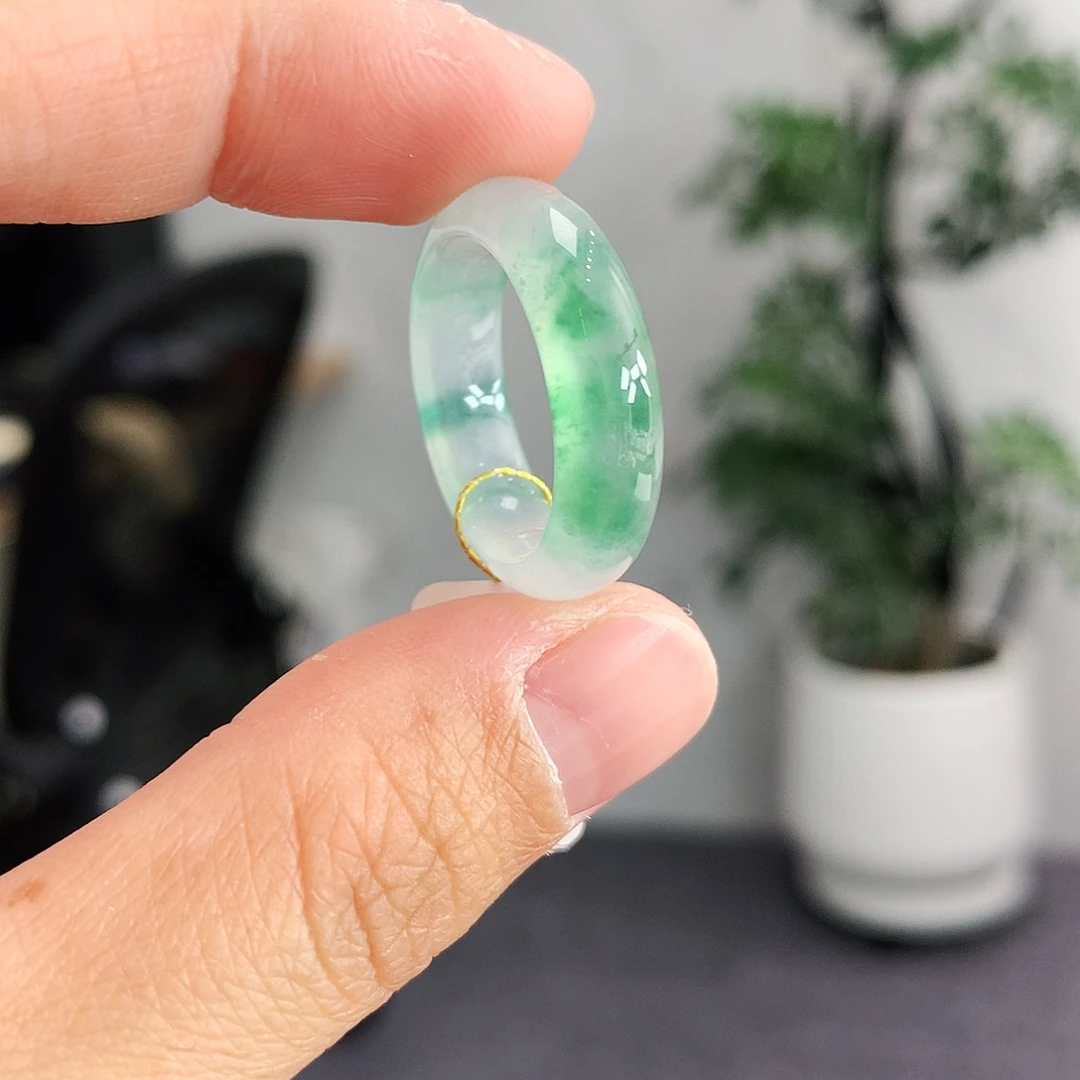 翡翠未镶嵌戒指13-14号