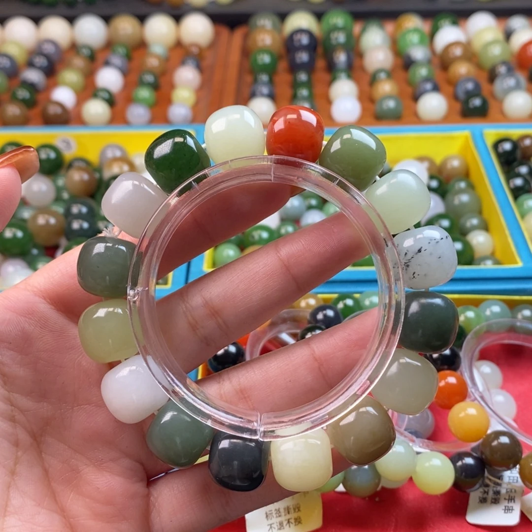 和田玉未镶嵌珠宝奇石福利多宝手串z13*14