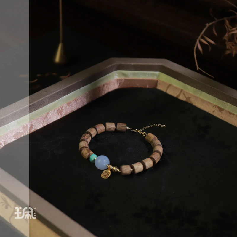 沉香柠芊|沉香*手串*18K镶嵌QXC24080502多样性发其一