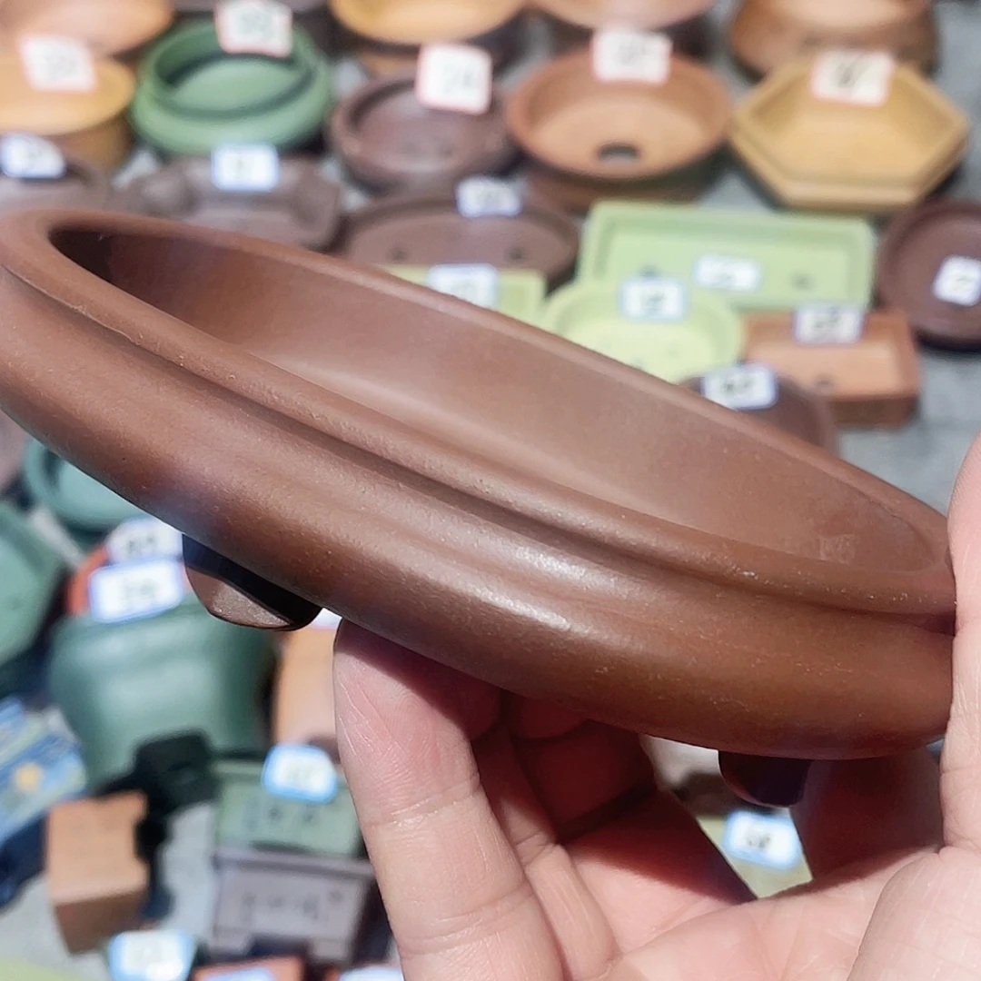 紫砂小盆13*8.5*1.8微瑕