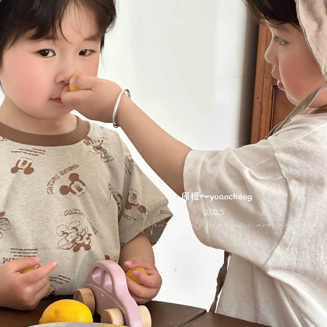 (600-680)儿童 夏季 韩版 短袖 牛仔裤 背心 百搭洋气 原橙小总管