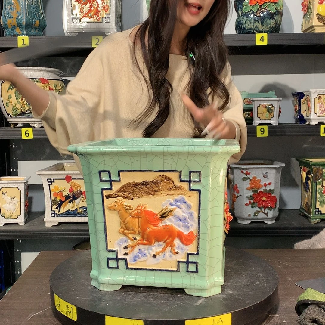 林***廷高温烧制石湾盆花盆