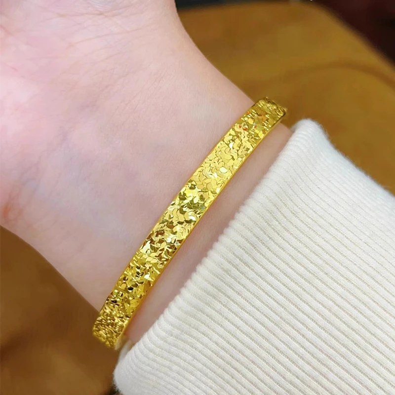 合金手镯 碎冰冰手鐲女士气质轻奢百搭合金久不掉色仿真首饰饰品