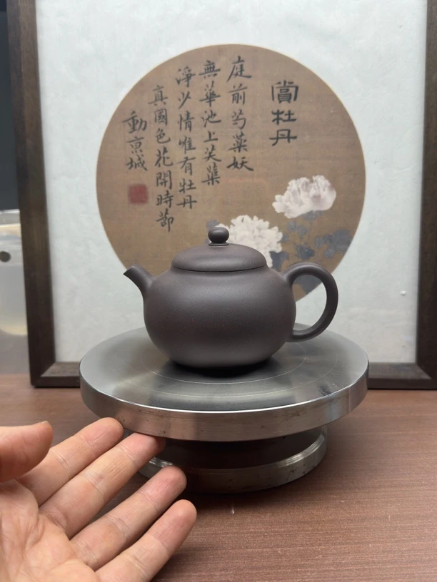 王剑莺全手工紫砂壶圆珠壶清灰泥