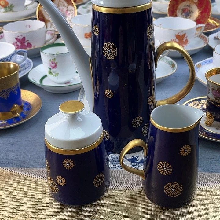 中古欧瓷咖啡杯小房子