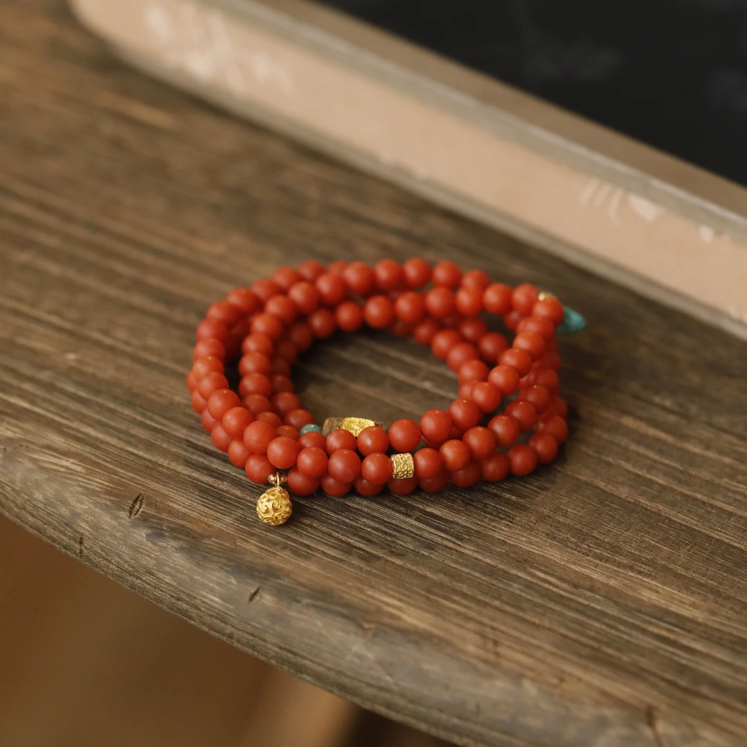 麦麦【锦谣】天然保山南红+沉+翡+松+18K 项链 多样性发货其一