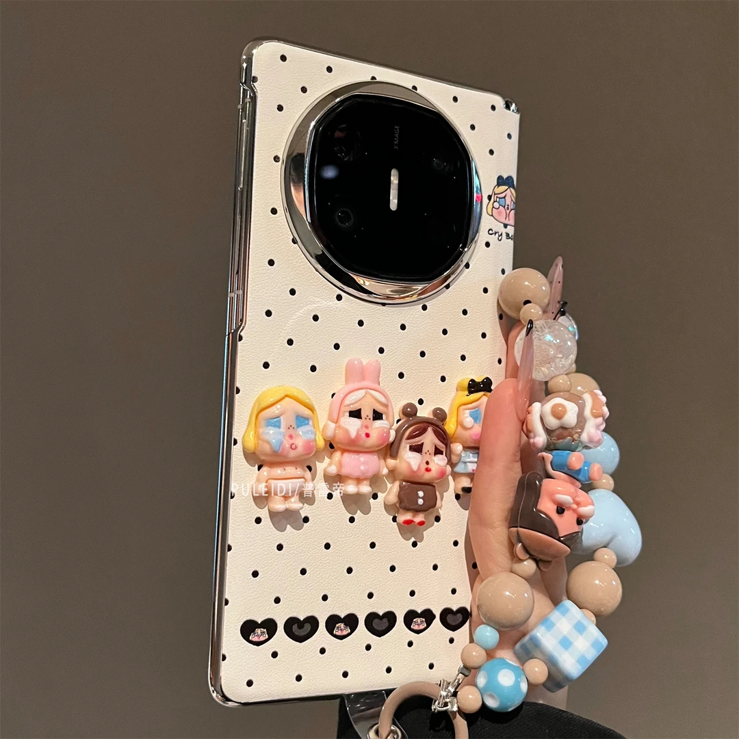 立体哭娃适用华为MateX6典藏版折叠屏手机壳MateX5磁吸中轴MateX3