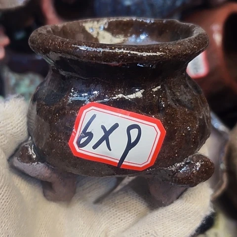 红陶粗陶花盆手工