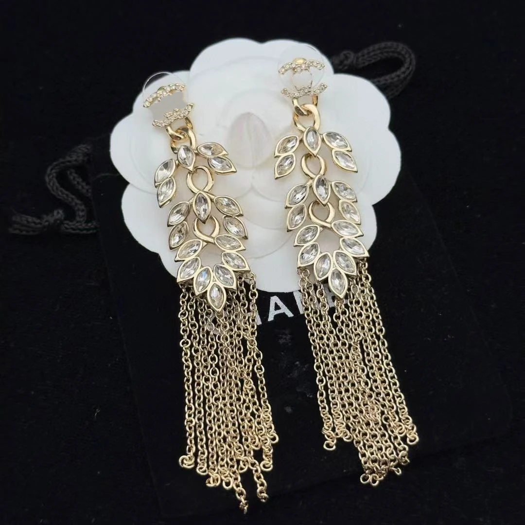 铜合金琉璃耳饰 几何形拼色素款植物花卉轻奢中古金色精致耳环