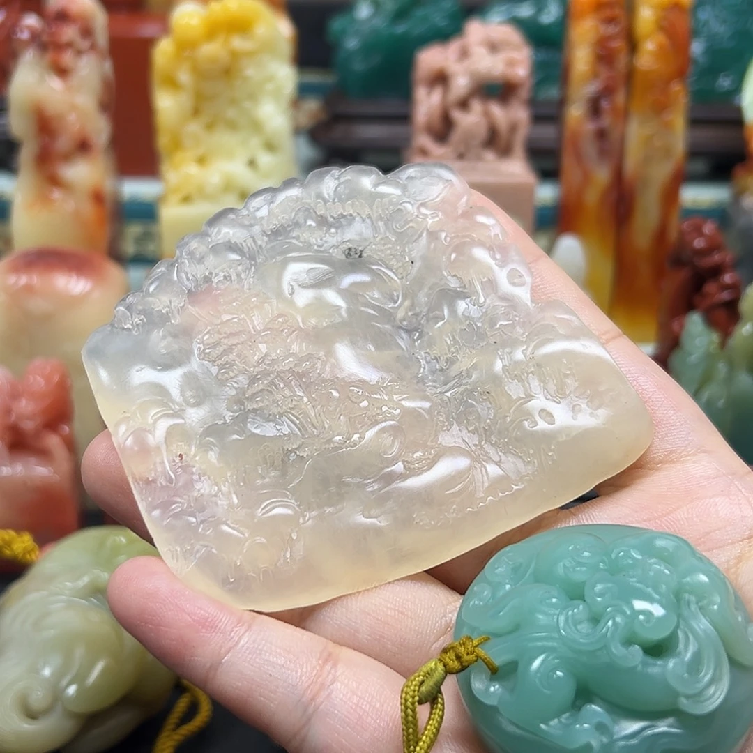 安***刻寿山石印章雕刻工艺