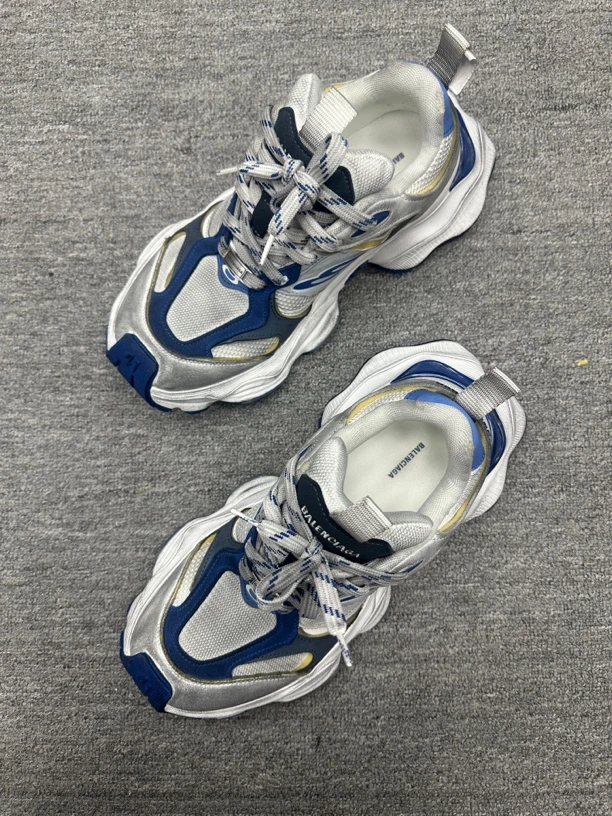 99新 Balenciaga/巴黎世家 41 巴黎世家cargo 老爹鞋 白蓝色