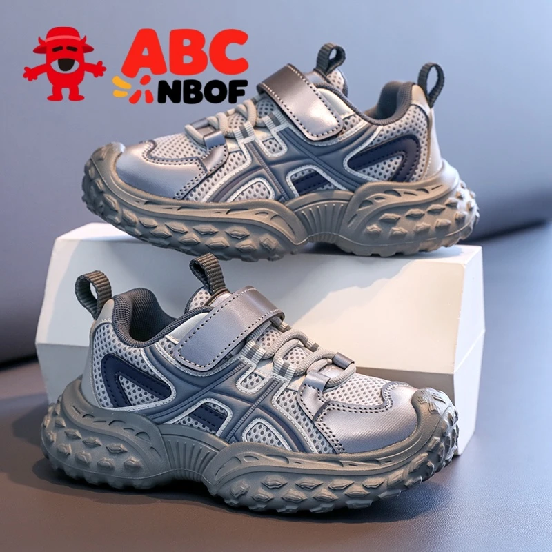 ABC NBOF童鞋男童鞋子2025春秋新轻便运动网面透气女孩儿童跑步鞋