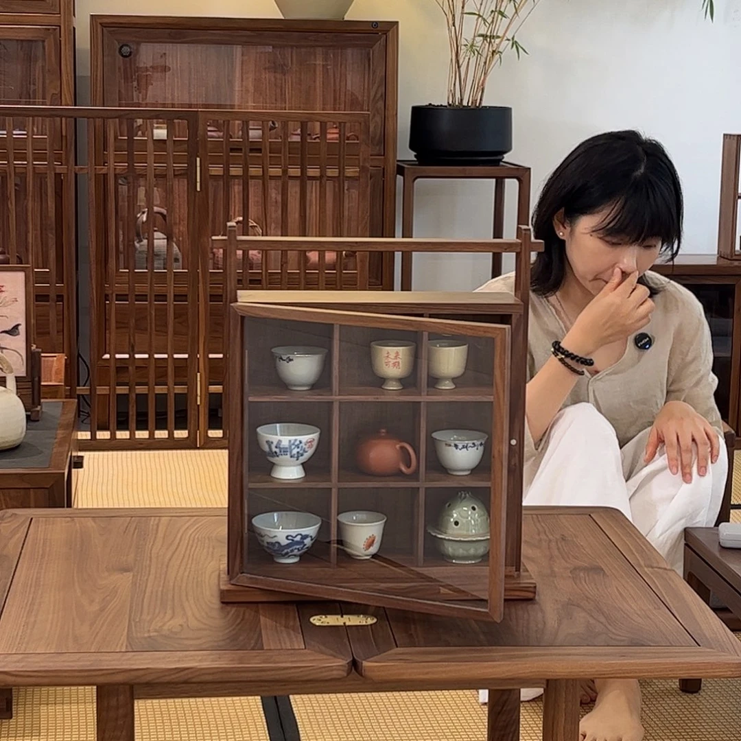 摩***包黑胡桃木提梁九宫格2号样品