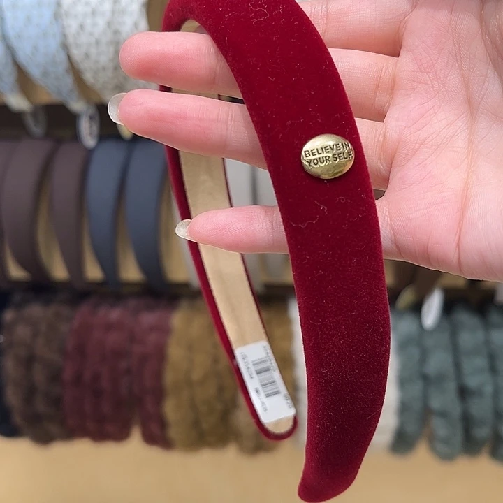 布艺铁合金红色发箍