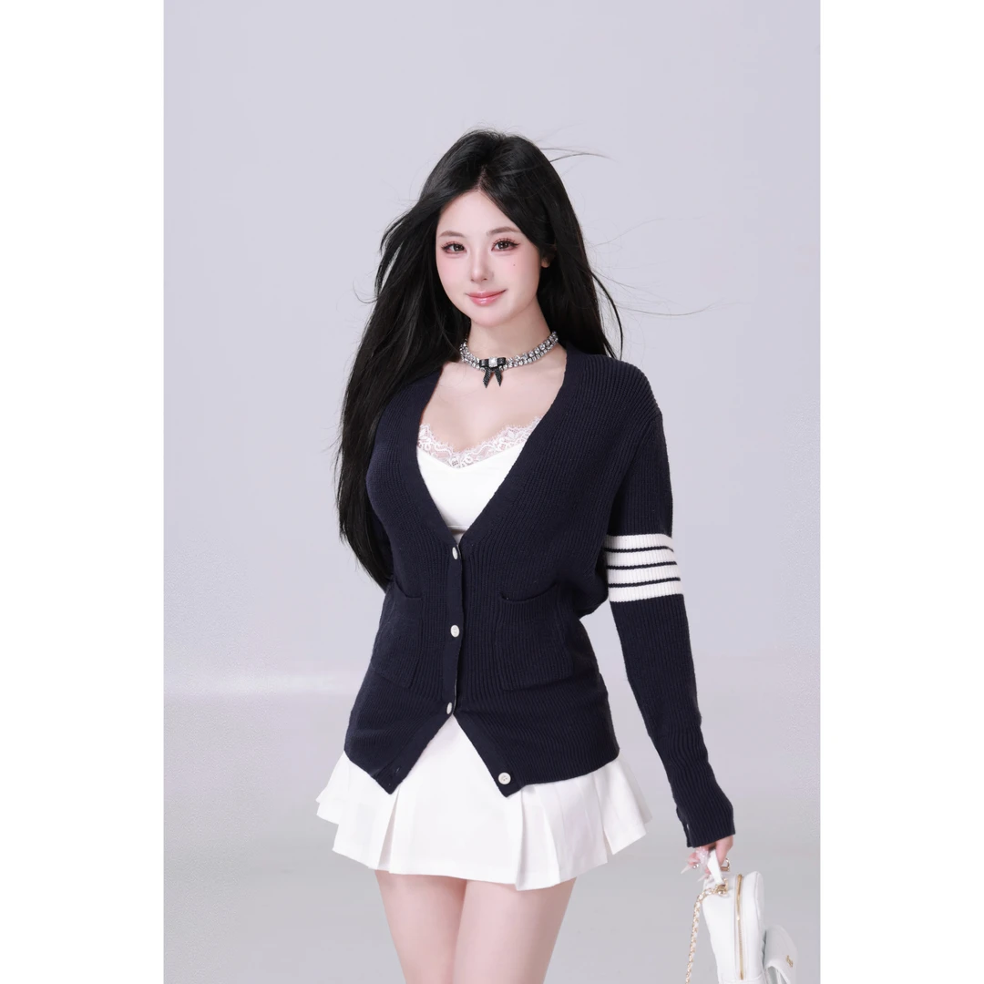 MengFairy清清【常青滕学院风】毛织开衫套装4992 4881