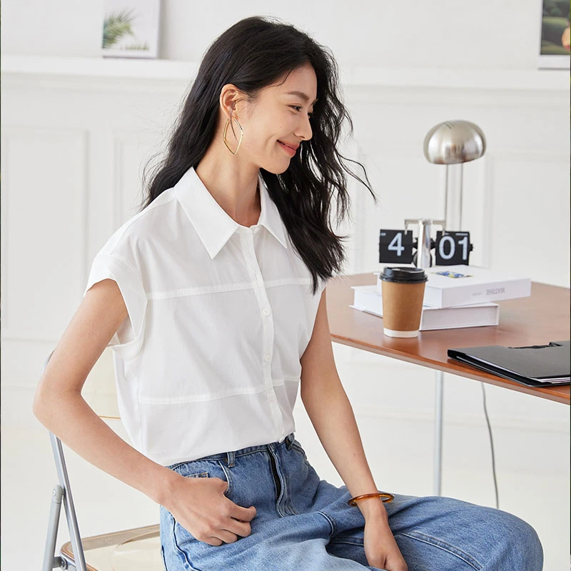 OSA/欧莎 【果汁衬衫】薄款短袖夏季简约休闲风衬衣S125B12005